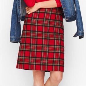 Talbots Red Plaid Mini Skirt
